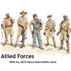 Figurines 2ème Guerre Mondiale : Ensemble troupes alliées en Afrique du Nord 1941-1943 - Master Box