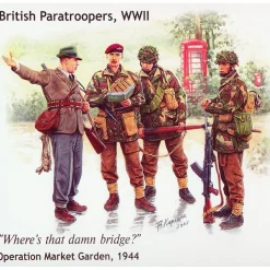 Figurines 2ème Guerre Mondiale : Parachutistes britanniques : Opération Market Garden 1944 - Master Box