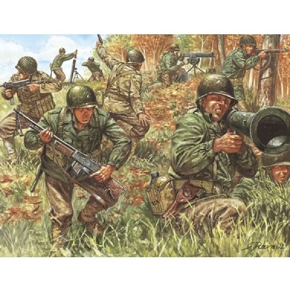 Figurines 2ème Guerre Mondiale : Infanterie américaine - Italeri