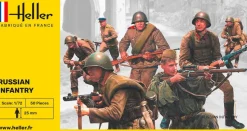 Figurines 2ème Guerre Mondiale : Infanterie russe - Heller