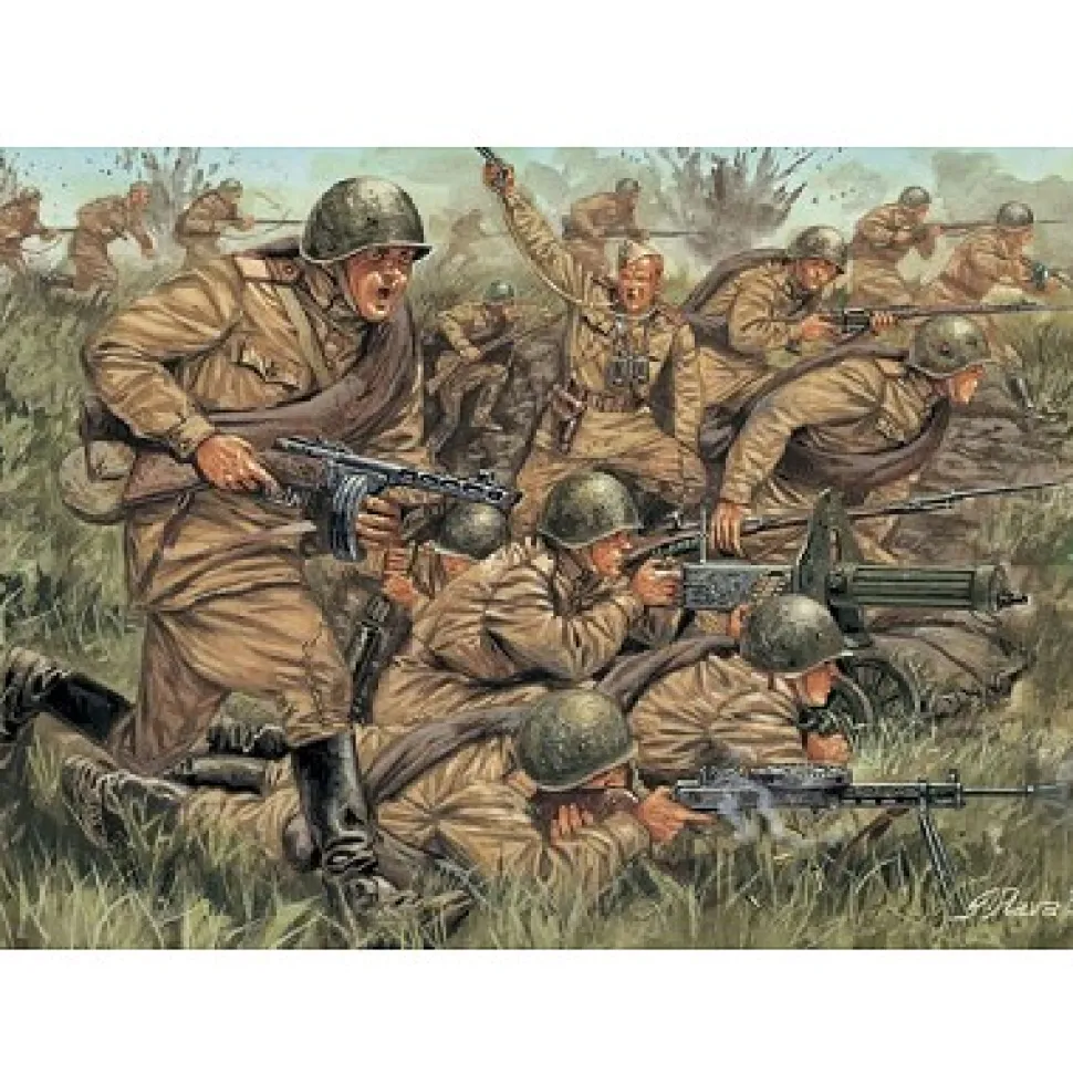 Figurines 2ème Guerre Mondiale : Infanterie Russe - Italeri