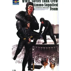 Figurines militaires : Equipage soviétique avec munitions WWII - Trumpeter