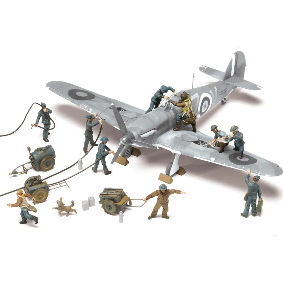 Figurines militaires : Equipe au sol de l'aviation RAF WWII - Airfix