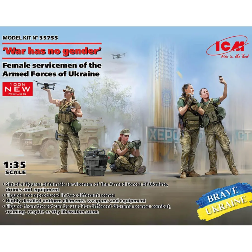 Figurines Militaires : Femme Armée Ukrénienne - ICM