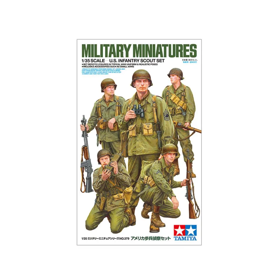 Figurines militaires : Groupe d'éclaireurs U.S. Seconde Guerre mondiale - Tamiya