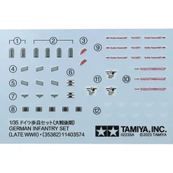 Figurines militaires : Infanterie Allemande Fin Seconde Guerre Mondiale - Tamiya