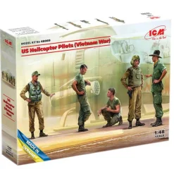Figurines militaires : Pilotes d'hélicoptères américains (Guerre du Vietnam) - ICM