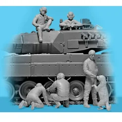 Figurines militaires : équipage Leopard 2 force armée ukrainienne - ICM
