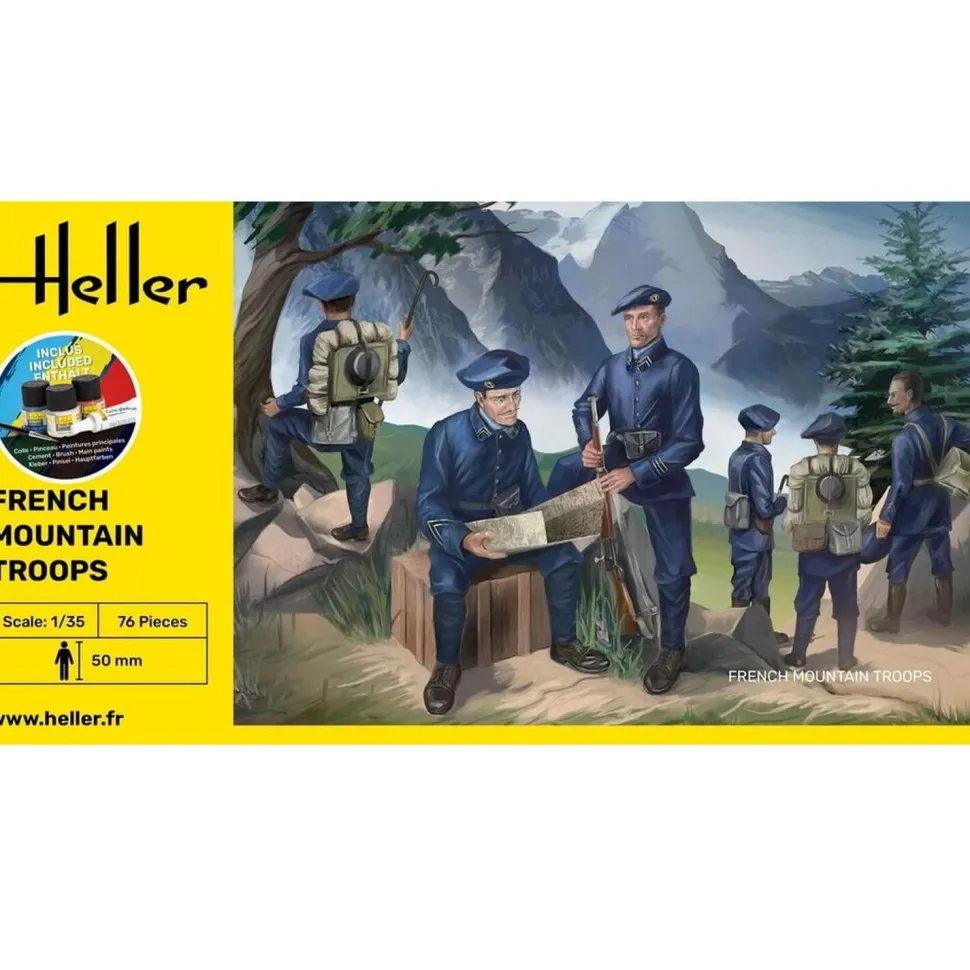 Figurines militaires : Starter Kit - Troupes de montagne françaises - Heller