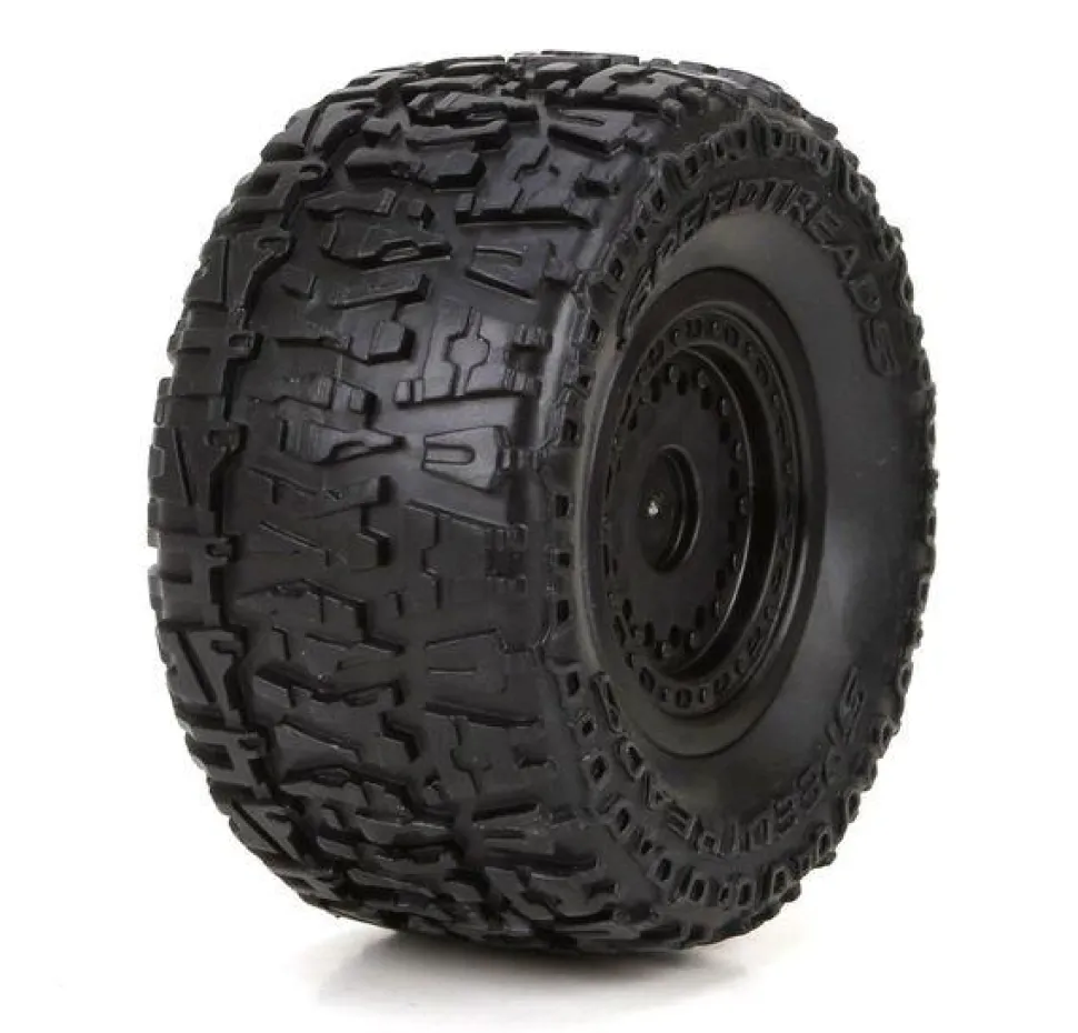 Front/Rear Premount Tire: 1/18 4WD Ruckus (2) - ECX - Electrix RC