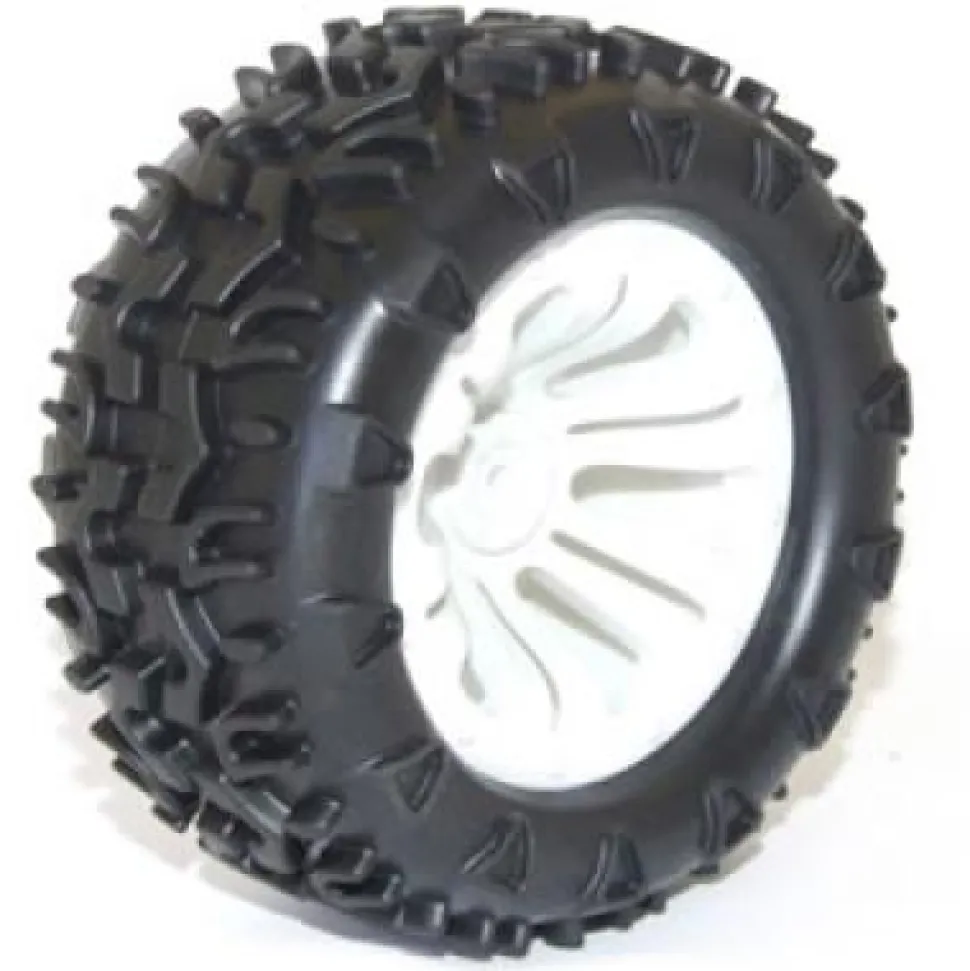 FTX CARNAGE MOUNTED WHEEL/TYRE COMPLETE PAIR - WHITE - FTX