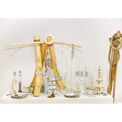 Guirlande PLAGE avec 5 fanions en bois, 93cm - RueDeLaFete