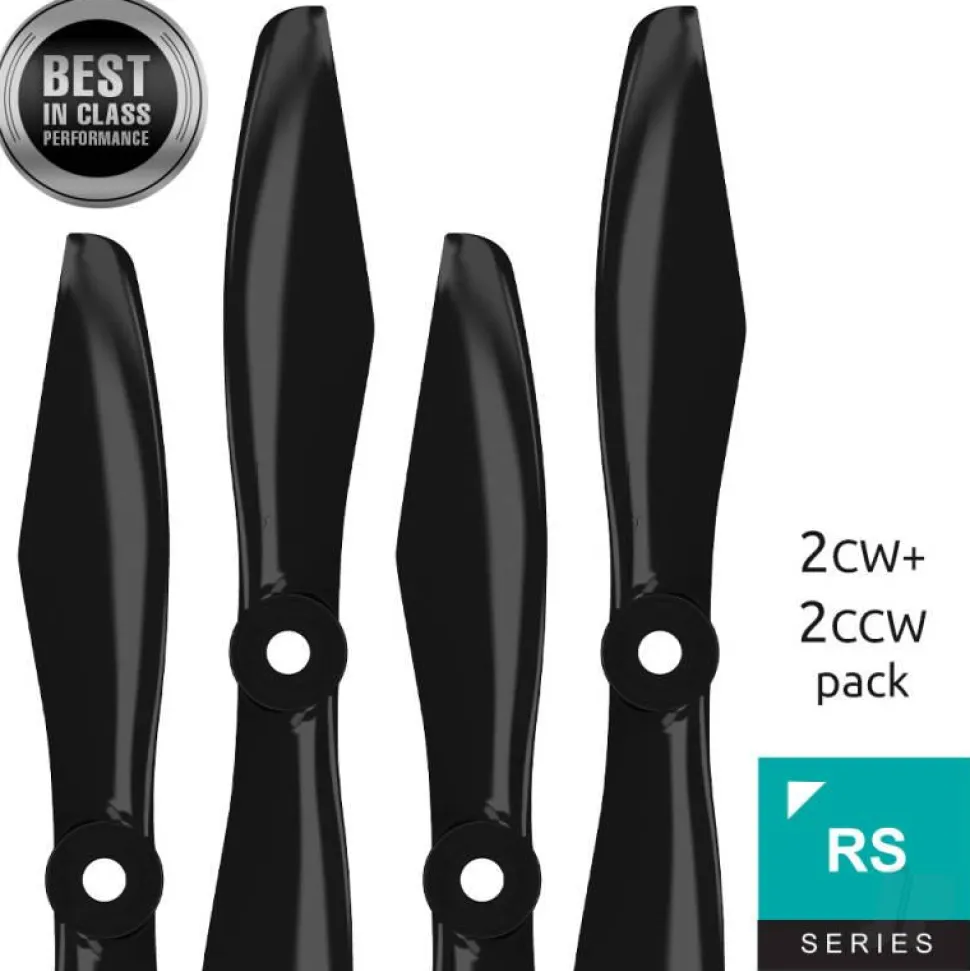 Helice RS-FPV Racing - 5x4.5 Prop Set x4 Noires - Master Airscrew