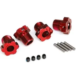 Hexagones De Roues Anodises Rouge 17Mm (4) - Traxxas - Traxxas