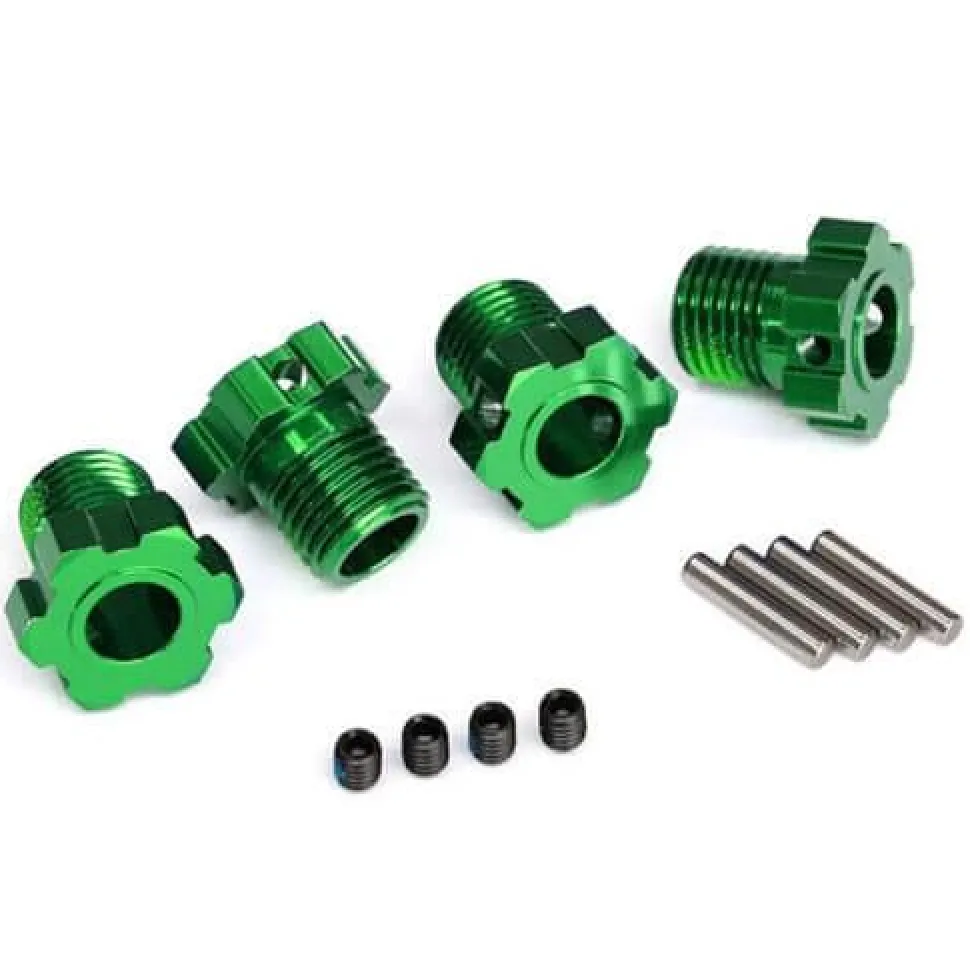 Hexagones De Roues Anodises Vert 17Mm (4) - Traxxas - Traxxas