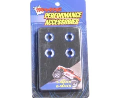 Hexagones De Roues 6061-T6 Alu Anodises Bleu + Goupilles (4) - Traxxas