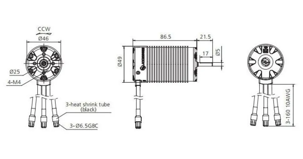 HobbyWing Combo Ezrun Max6 ESC 4985-1650Kv Moteur (Noir) - HobbyWing BE