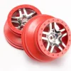 Jantes Avant Sct Chromees Satin Rouge 2.2 Exter / 3.0 Inter -4X2 - Traxxas