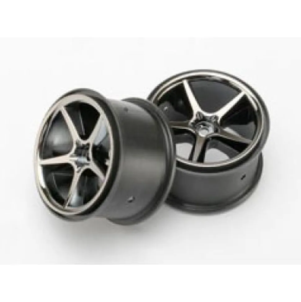 Jantes Gemini Chromees Noir (2) - Traxxas
