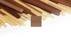 Liston 1m Noyer brun 5 x 5 mm - x3 pieces - OCCRE - OCCRE