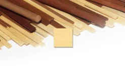 Liston 1m Ramin blanc 2 x 4mm - x3 pieces - OCCRE - OCCRE