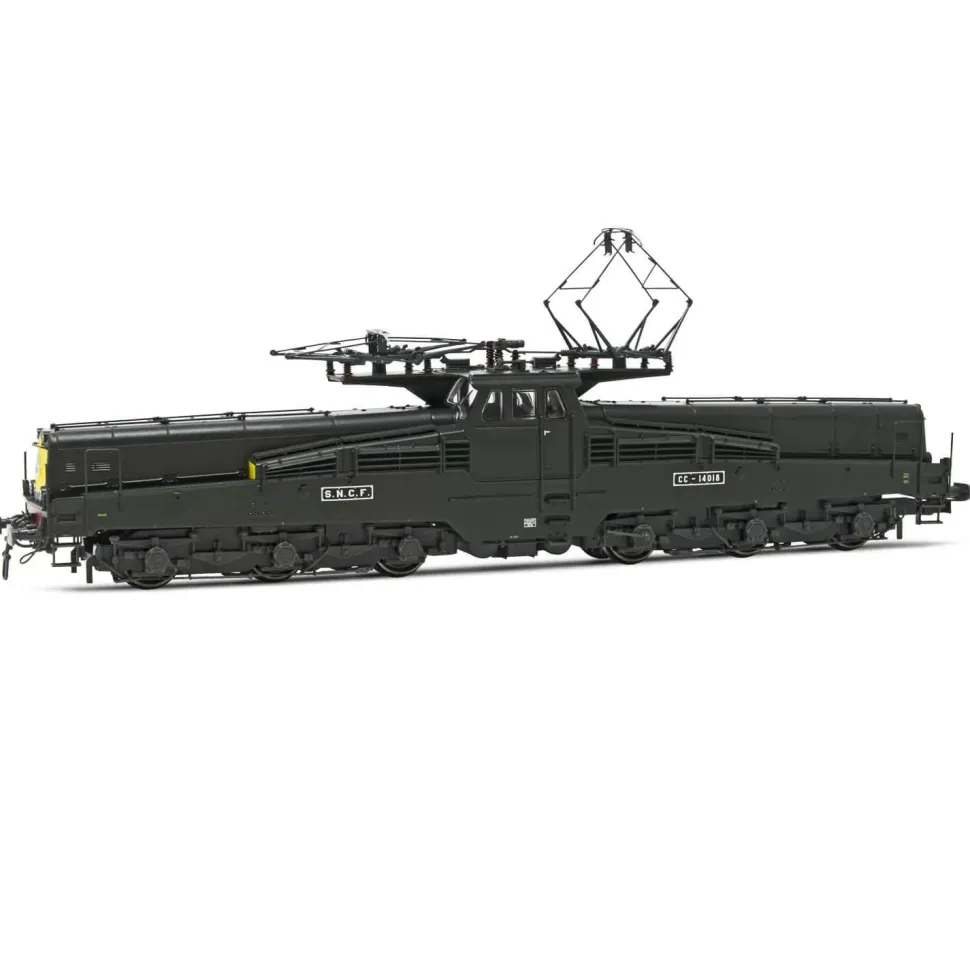 Locomotive électrique SNCF verte CC 14018 avec 4 fanaux verte - Jouef