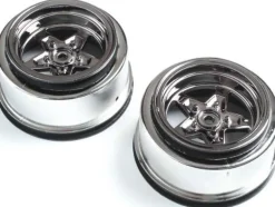 Losi Rear Wheel, Black Chrome (2) : 22S Drag - Losi - TLR