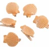 Lot de 6 COQUILLAGES résine sur Pince 3cm - RueDeLaFete