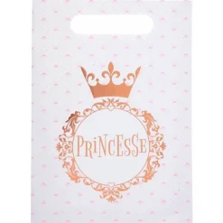 Lot de 10 sacs Princesse en papier Rose Gold 23cm - RueDeLaFete