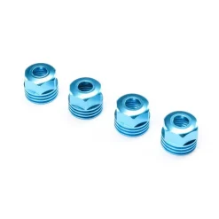 Lower Shock Caps, Aluminum, King Blue (4): SBR 2.0 - Losi - TLR