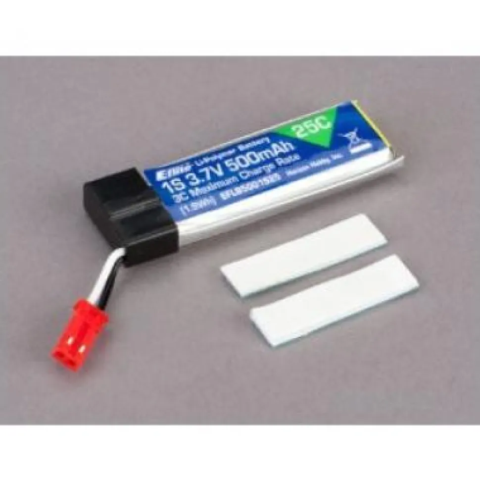 500mAh 1S 3.7V 25C LiPo Battery Eflite EFLB5001S25 - E-flite