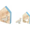 Maison en bois 12cm avec Mouette insérée - RueDeLaFete