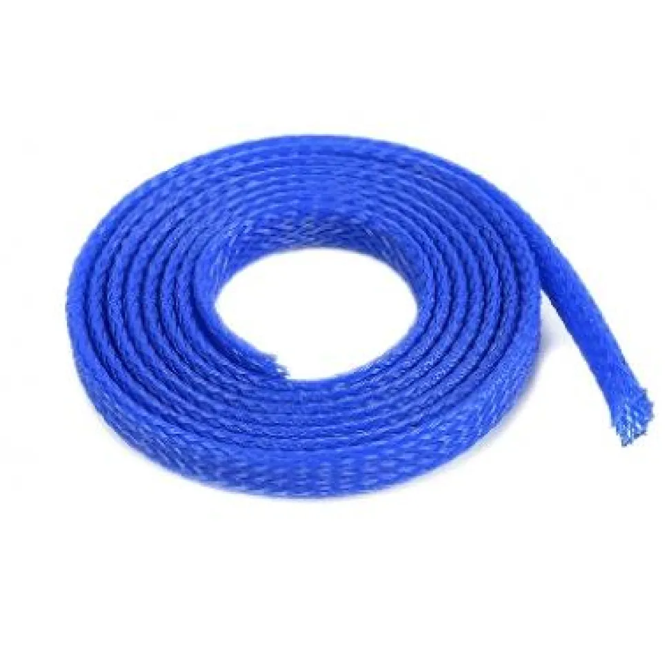 Manchon de protection pour câbles - Tressé - 6mm - Bleu - 1m - Gforce