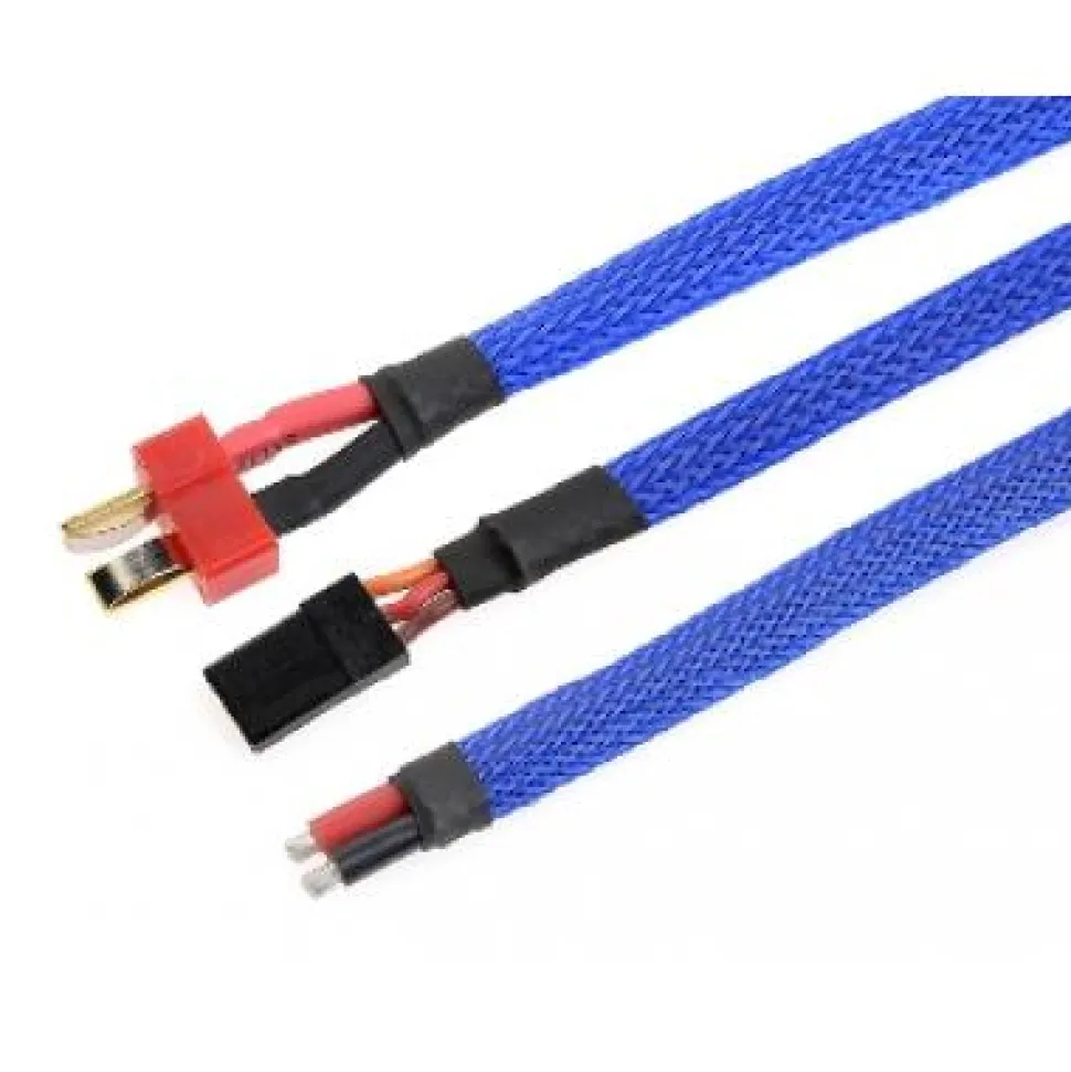 Manchon de protection pour câbles - Tressé - 10mm - Bleu - 1m - Gforce