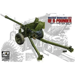 Maquette 1/35 : Canon antichars britannique Mk.4 QF 6 pounder - AFV Club