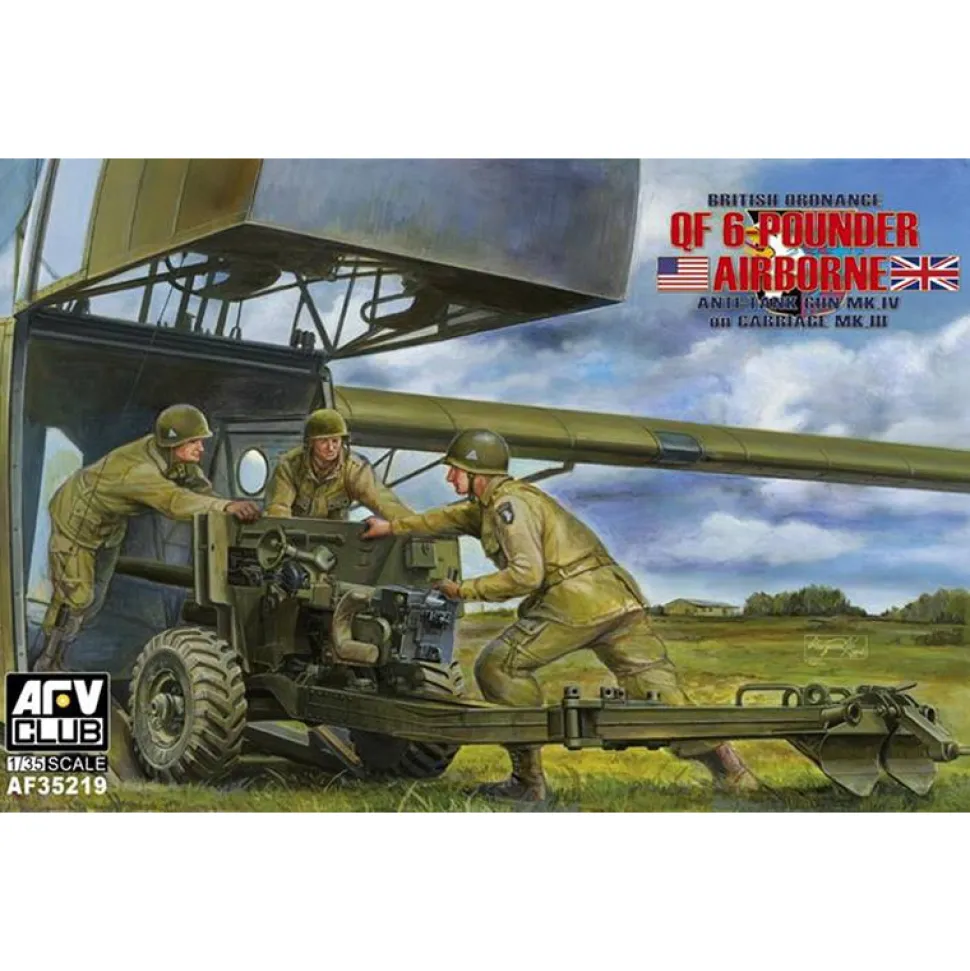 Maquette 1/35 : Canon antichars Ordnance britannique Mk.4 QF 6 pounder - AFV Club