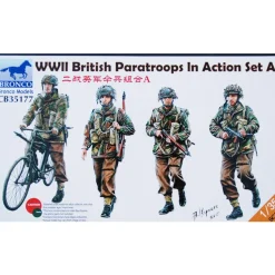 Maquette accessoire : WWII British paratroops In Action Set A - Bronco Models
