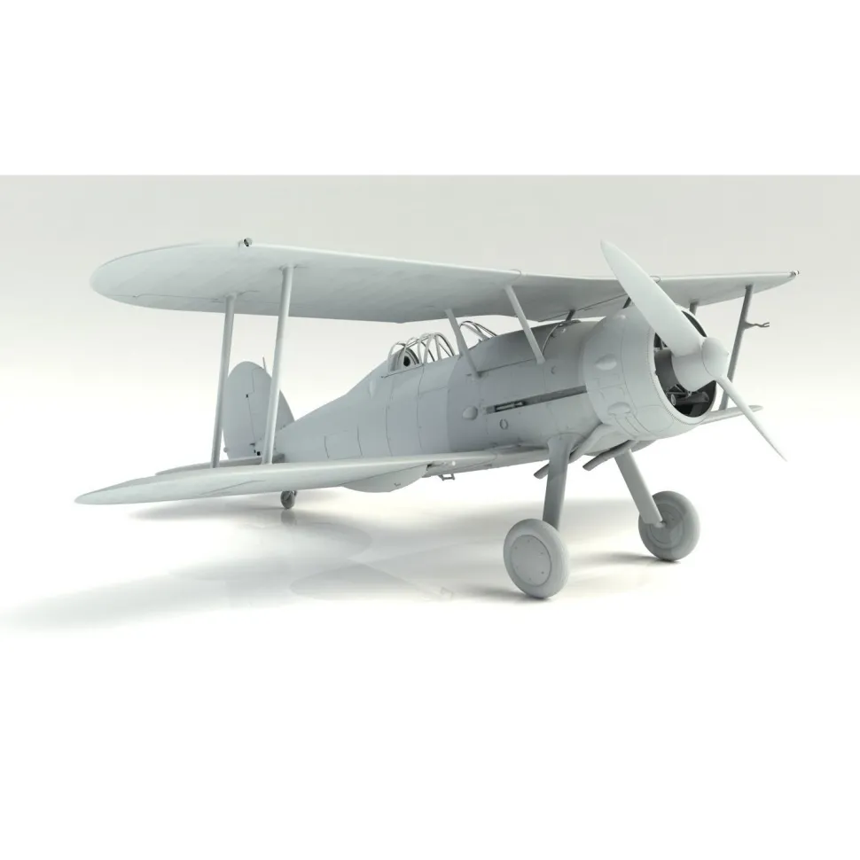 Maquette Avion : Gloster Gladiator Mk I chasseur britannique de la Seconde Guerre mondiale - ICM