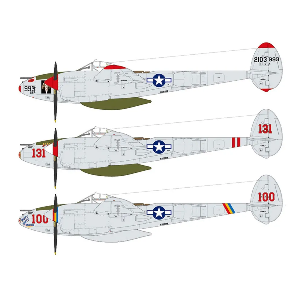 Maquette avion : Lockheed P-38 J Lightning - Tamiya