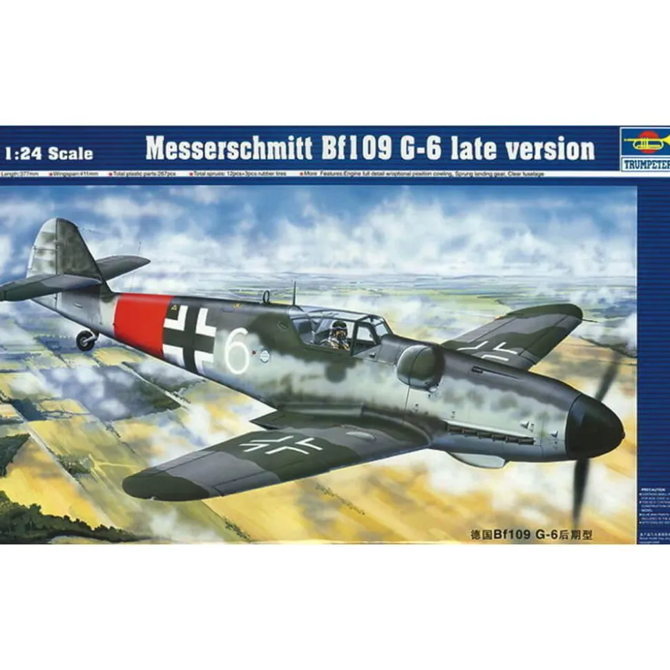 Maquette avion : Messerschmitt Bf 109 G-6 späte Version - Trumpeter