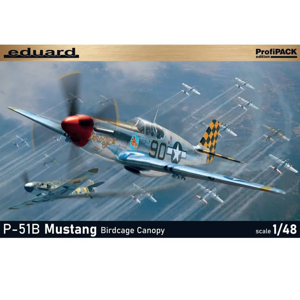 Maquette avion : P-51B Mustang Birdcage canopy - Eduard