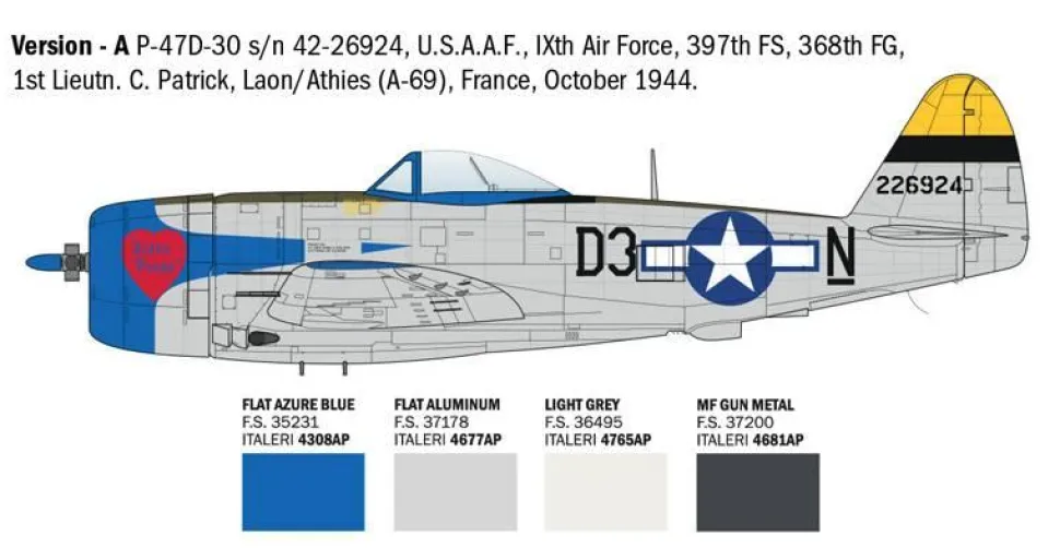Maquette avion : P-47D Thunderbolt - Italeri