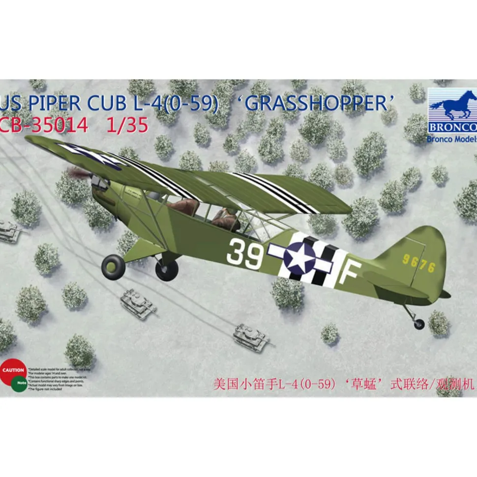 Maquette avion : Piper cub L4 - Bronco Models