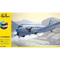 Maquette Avion : STARTER KIT - C-47 DAKOTA - Heller
