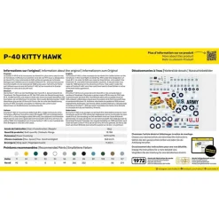 Maquette Avion : STARTER KIT - P-40 Kitty Hawk - Heller