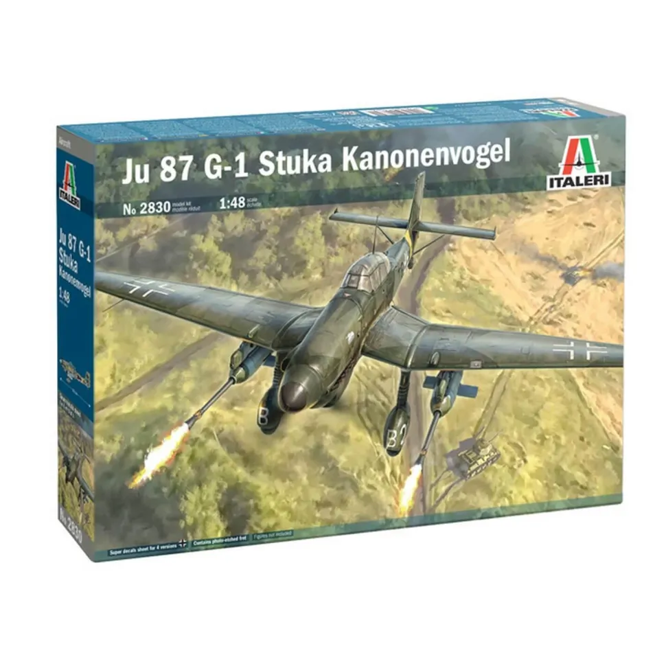 Maquette avion de guerre : JU 87G-1 Stuka Kanonenvogel - Italeri