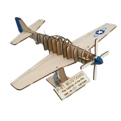 Maquette avion en bois Art & Wood : North American P51 Mustang - Artesania