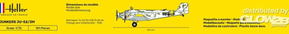 Maquette avion : Junkers JU 52 - Heller