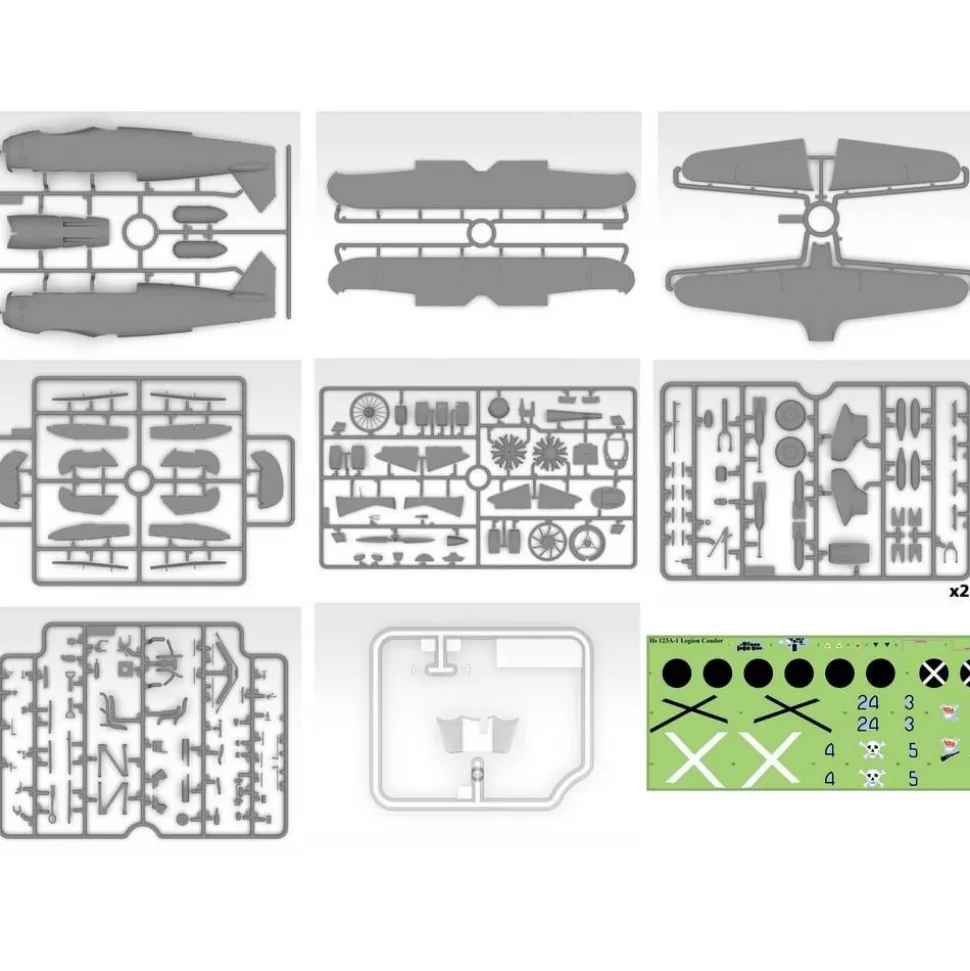 Maquette avion militaire : HS 123A Légion Condor - ICM
