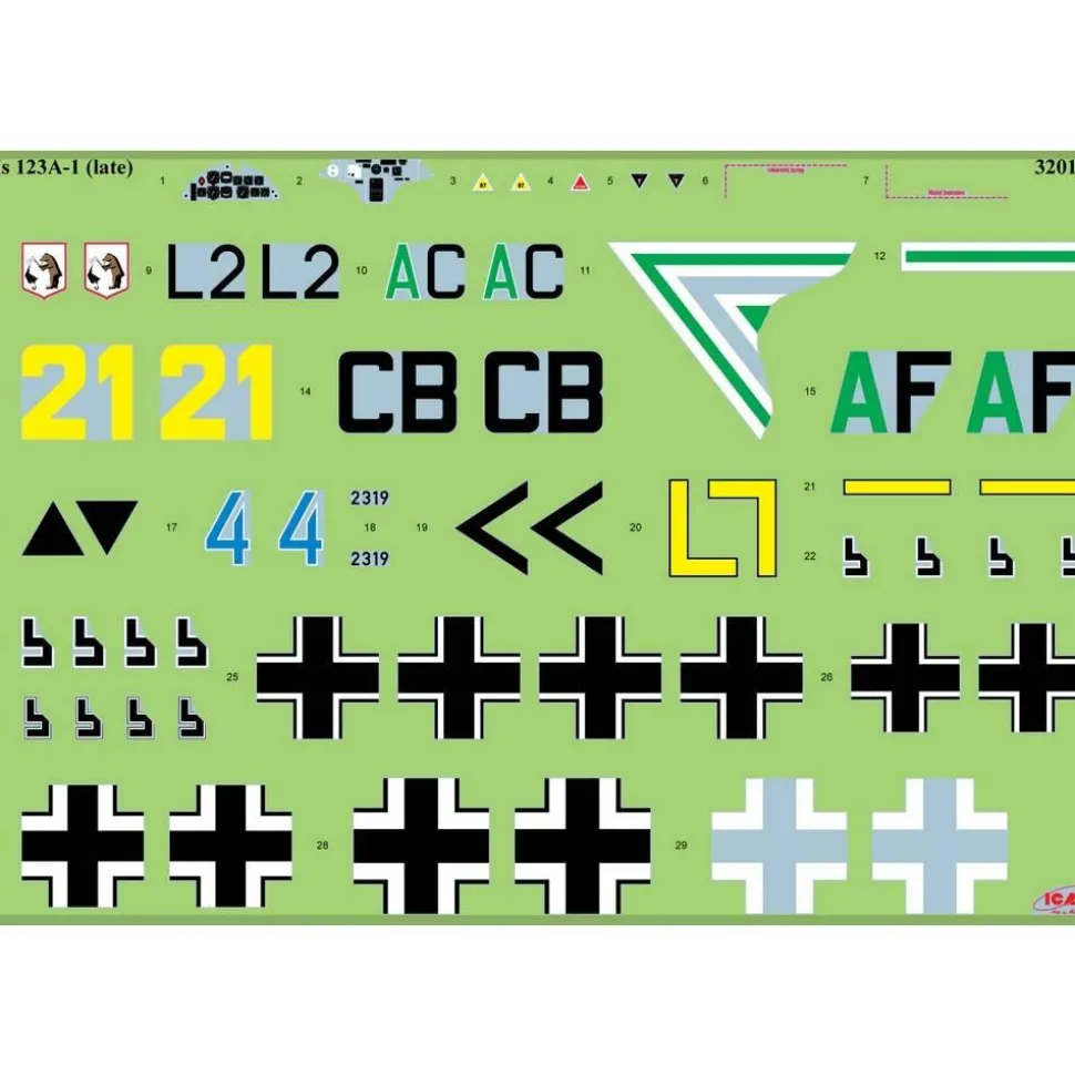 Maquette avion militaire allemand : HS 123A-1 WWII - ICM